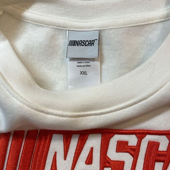 NASCAR authentic Womens Crew Neck Cream Embroidered Sweatshirt Sz XXL - Picture 3 of 6
